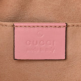 Gucci Calfskin Matelasse Small GG Marmont Chain Shoulder Bag Pastel Pink