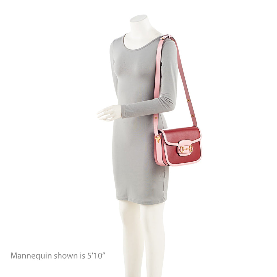 Gucci Calfskin Horsebit 1955 Bicolor Medium Bag