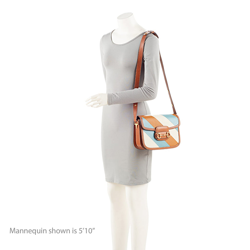 Gucci Calfskin Tricolor Horsebit 1955 Small Bag