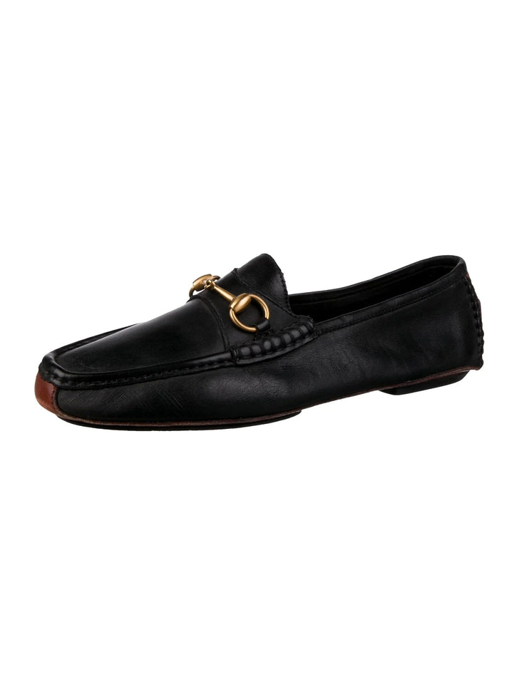 Gucci CALFSKIN LEATHER HORSEBIT DRIVER LOAFERS