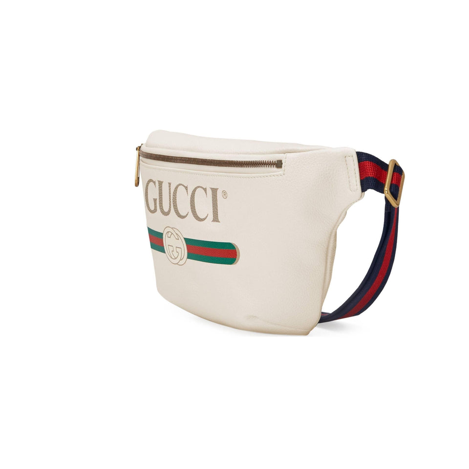 Gucci GRAINED CALFSKIN LEATHER SMALL LOGO BELT BAG