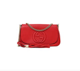 Gucci PEBBLED CALFSKIN LEATHER MEDIUM SOHO CHAIN BAG