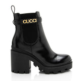 Gucci Calfskin Logo Trip Platform Boots - Size 10 / 40