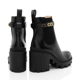 Gucci Calfskin Logo Trip Platform Boots - Size 9.5 / 39.5