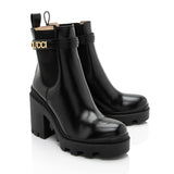 Gucci Calfskin Logo Trip Platform Boots - Size 9.5 / 39.5