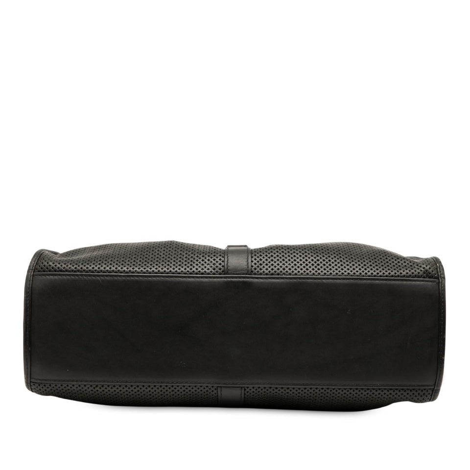 Gucci Calfskin Perforated Jackie Bardot Shoulder Bag