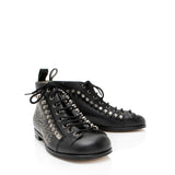 Gucci Calfskin Studded Jakarta Brogue Ankle Boots - Size 8 / 38