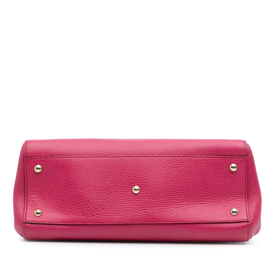 Gucci Calfskin Swing Top Handle Satchel