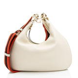 Gucci Calfskin Web Attache Large Shoulder Bag