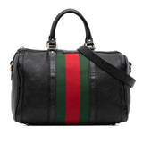 Gucci Calfskin Web Joy Boston Bag