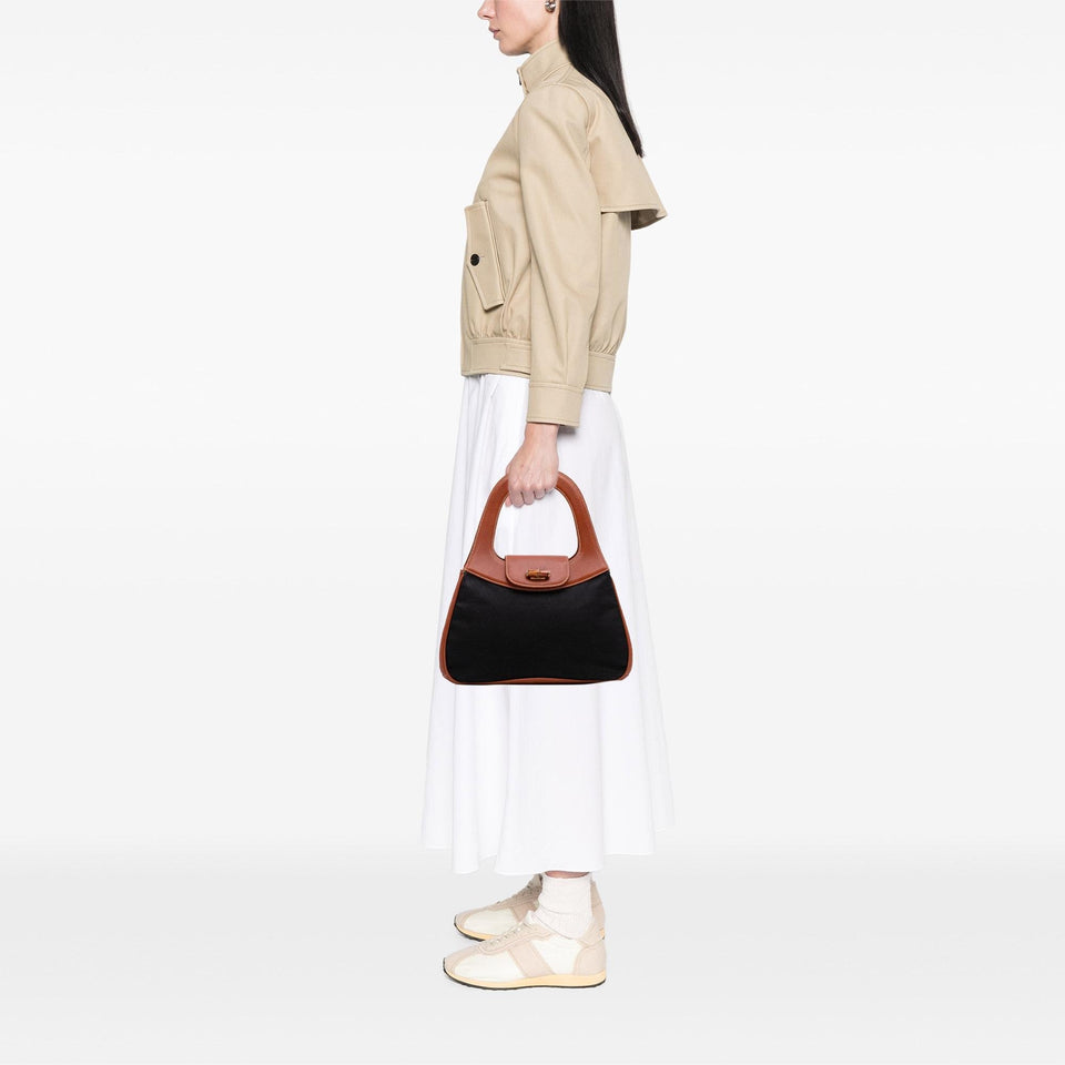 Gucci Canvas Bamboo Handbag