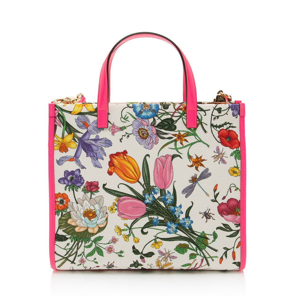 Gucci Canvas Flora Medium Tote