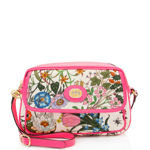 Gucci Canvas Flora Shoulder Bag