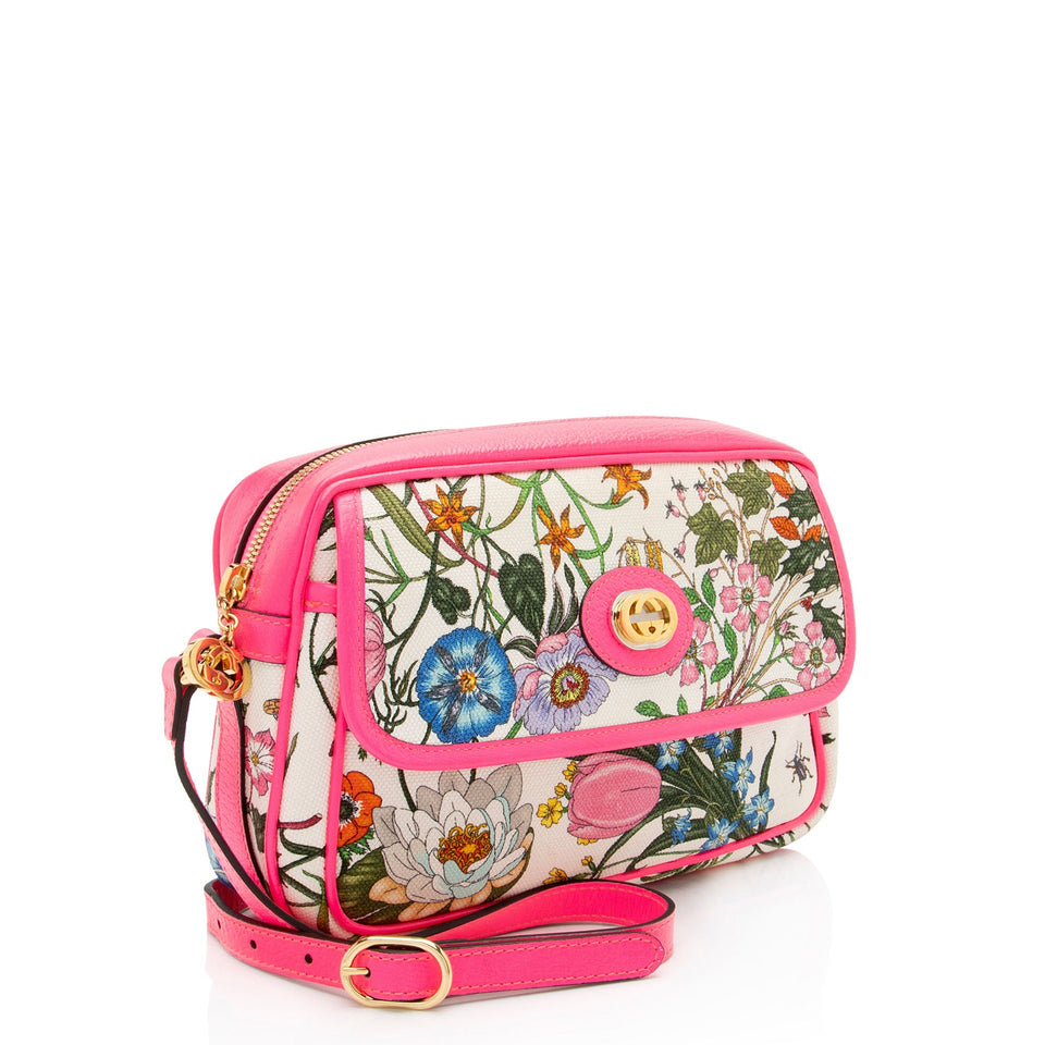 Gucci Canvas Flora Shoulder Bag
