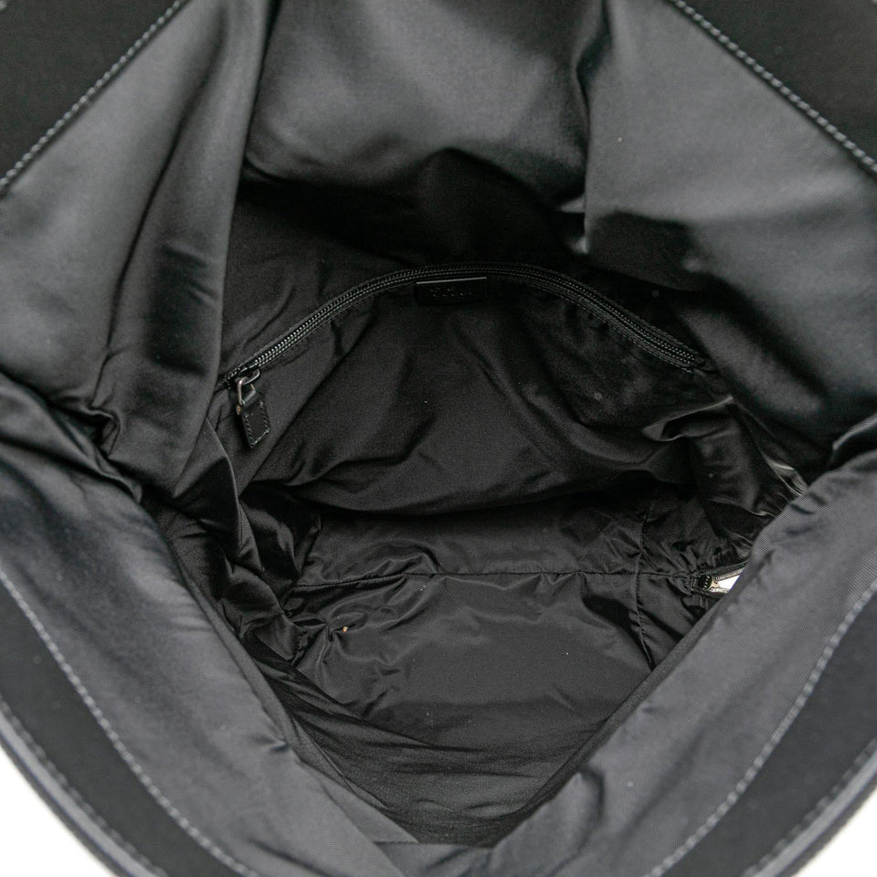 Gucci Canvas Techno Web Fold Over Backpack