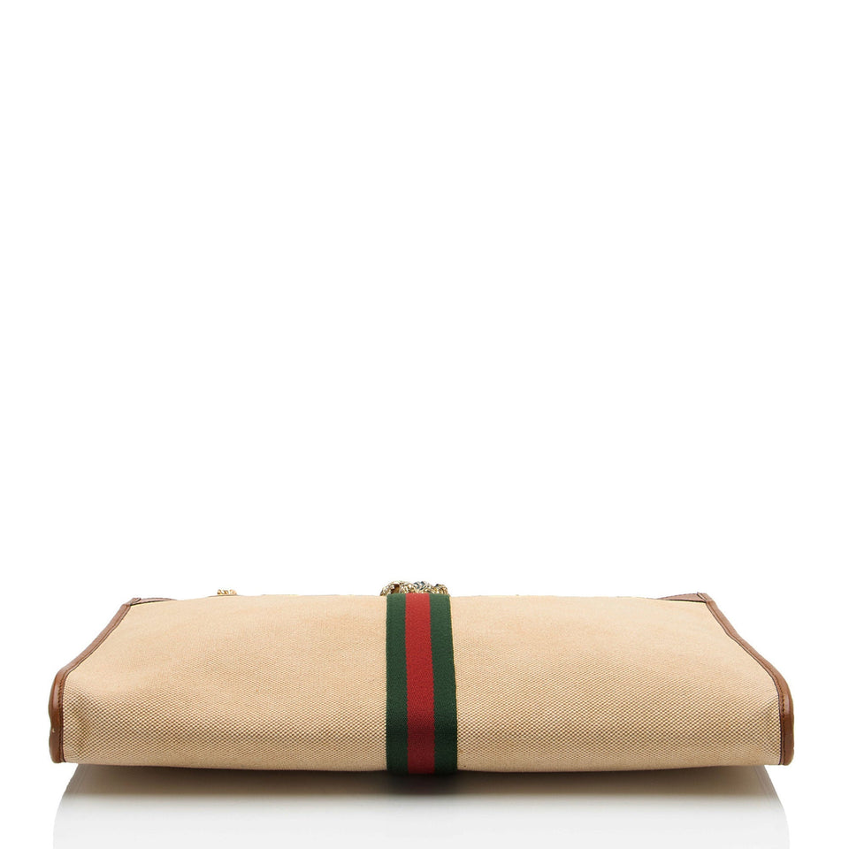 Gucci Canvas Web Rajah Large Tote