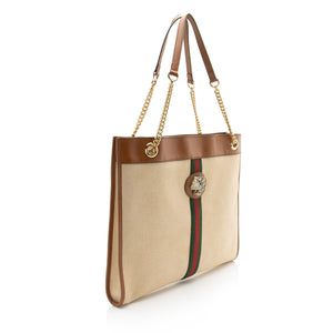 Gucci Canvas Web Rajah Large Tote