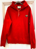 Gucci TIGER APPLIQUE LOGO COTTON HOODED SWEATSHIRT