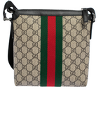 Gucci GG Supreme Canvas Web Flat Messenger Bag