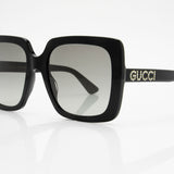 Gucci Crystal Logo Oversize Rectangle Sunglasses