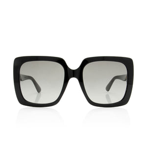 Gucci Crystal Logo Oversize Rectangle Sunglasses
