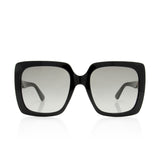 Gucci Crystal Logo Oversize Rectangle Sunglasses