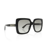 Gucci Crystal Logo Oversize Rectangle Sunglasses