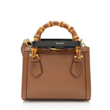 Gucci Cuir Leather Bamboo Diana Mini Tote