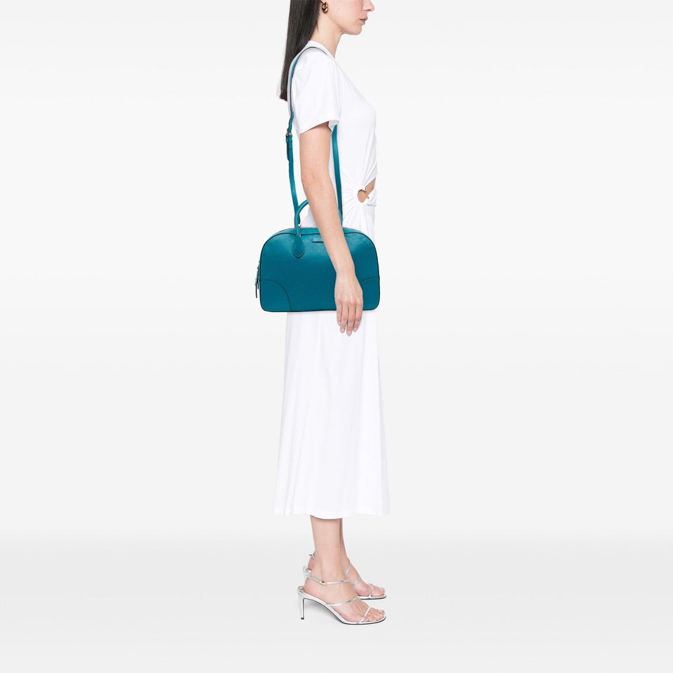 Gucci Diamante Bright Leather Satchel
