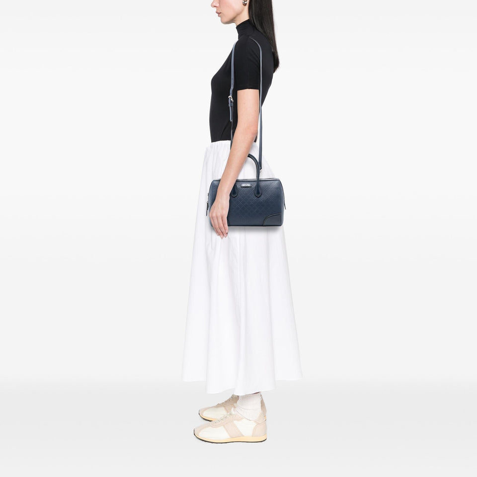 Gucci Diamante Leather Boston Bag
