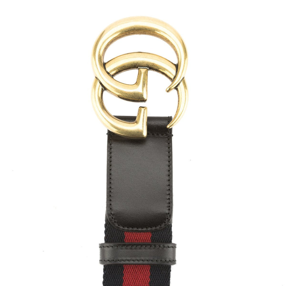 Gucci Double G Buckle Web Belt