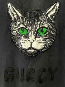Gucci MYSTIC CAT COTTON JERSEY T-SHIRT DRESS