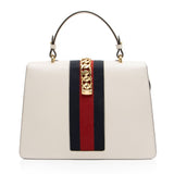 Gucci Embroidered Leather Floral Sylvie Top Handle