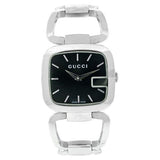 Gucci G- Black Dial Stainless Steel Ladies Watch