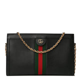 Gucci Calfskin GG Web Ophidia Chain Shoulder Bag