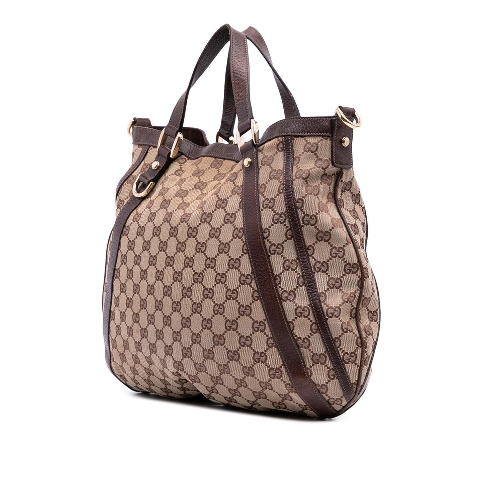 Gucci GG Canvas Abbey D Ring Convertible Satchel
