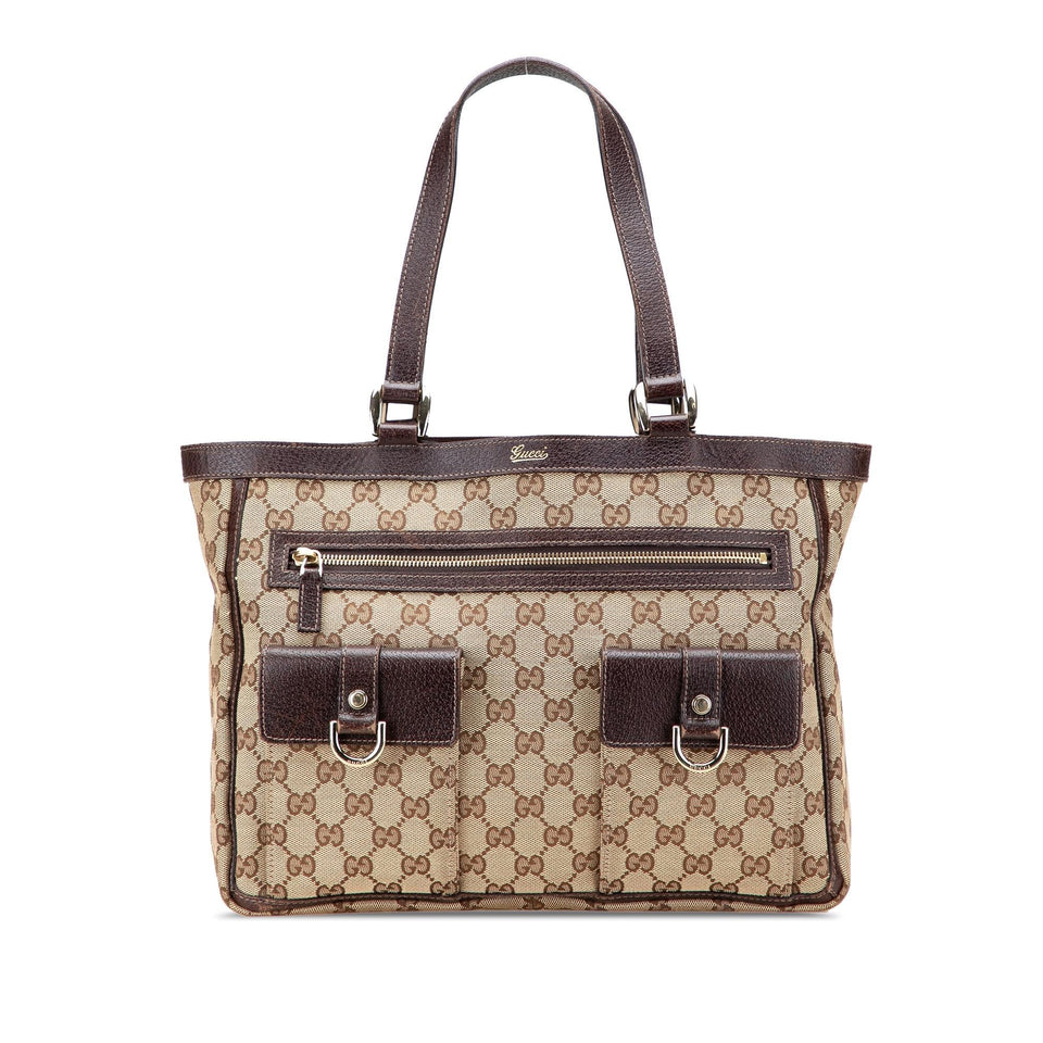 Gucci GG Canvas Abbey D Ring Pocket Tote