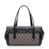 Gucci GG Canvas Bamboo Bullet Medium Satchel