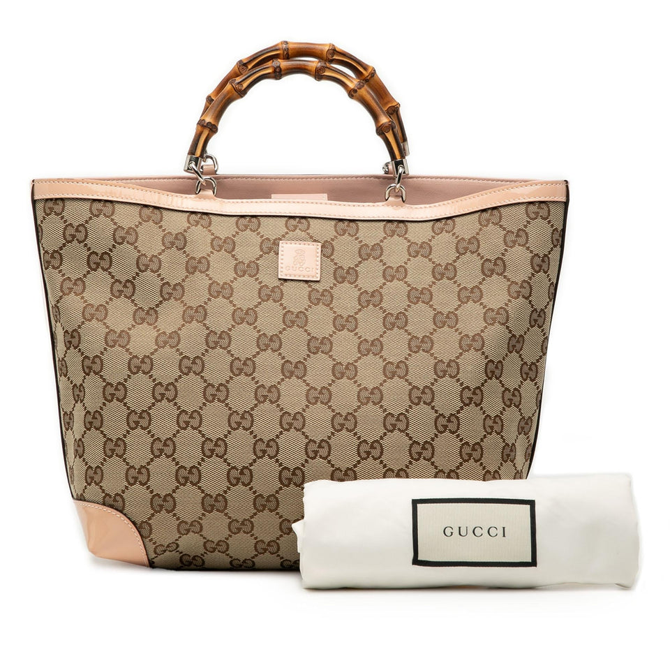 Gucci GG Canvas Bamboo Childrens Tote