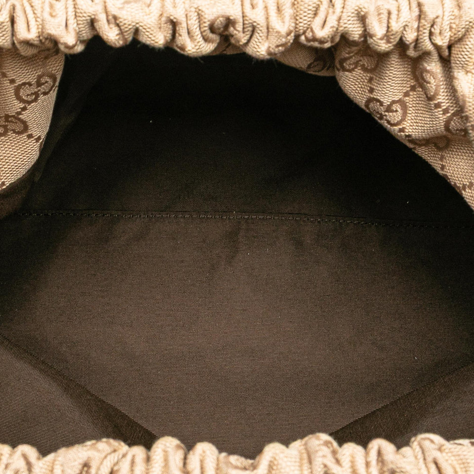 Gucci GG Canvas Bamboo Handbag