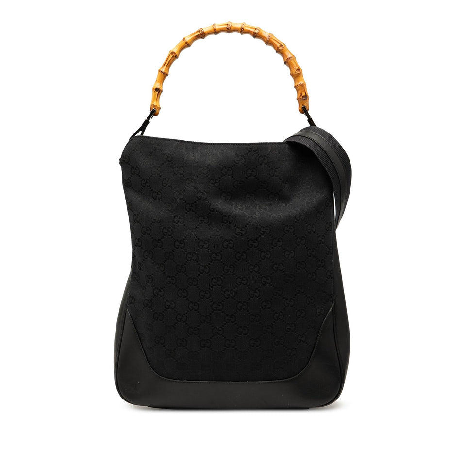 Gucci GG Canvas Bamboo Web Satchel