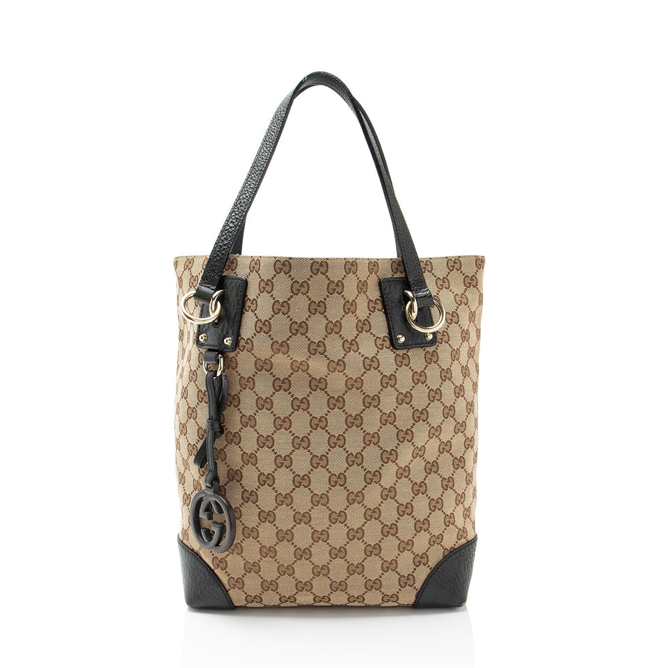 Gucci GG Canvas Charm Medium N/S Tote