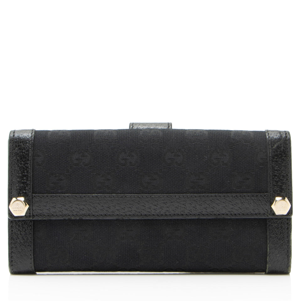 Gucci GG Canvas Charmy Continental Wallet