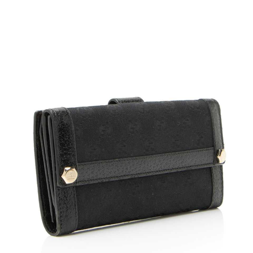 Gucci GG Canvas Charmy Continental Wallet