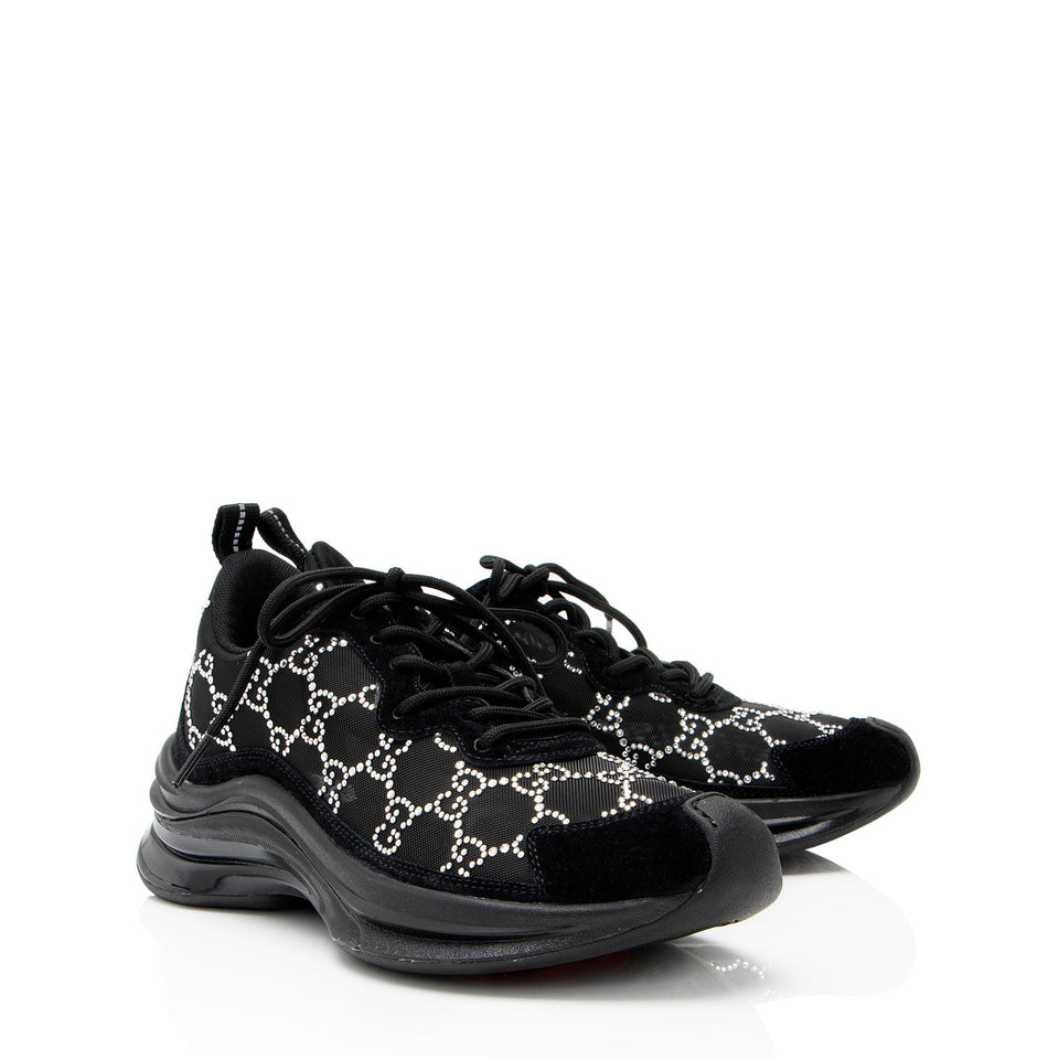 Gucci GG Canvas Crystal Run Sneakers - Size 7.5 / 37.5
