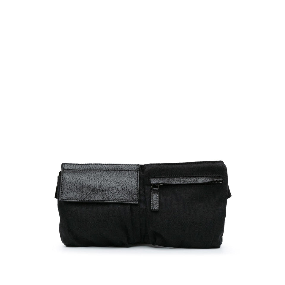 Gucci GG Canvas Double Pocket Belt Bag