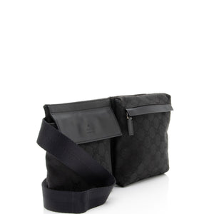 Gucci GG Canvas Double Pocket Belt Bag