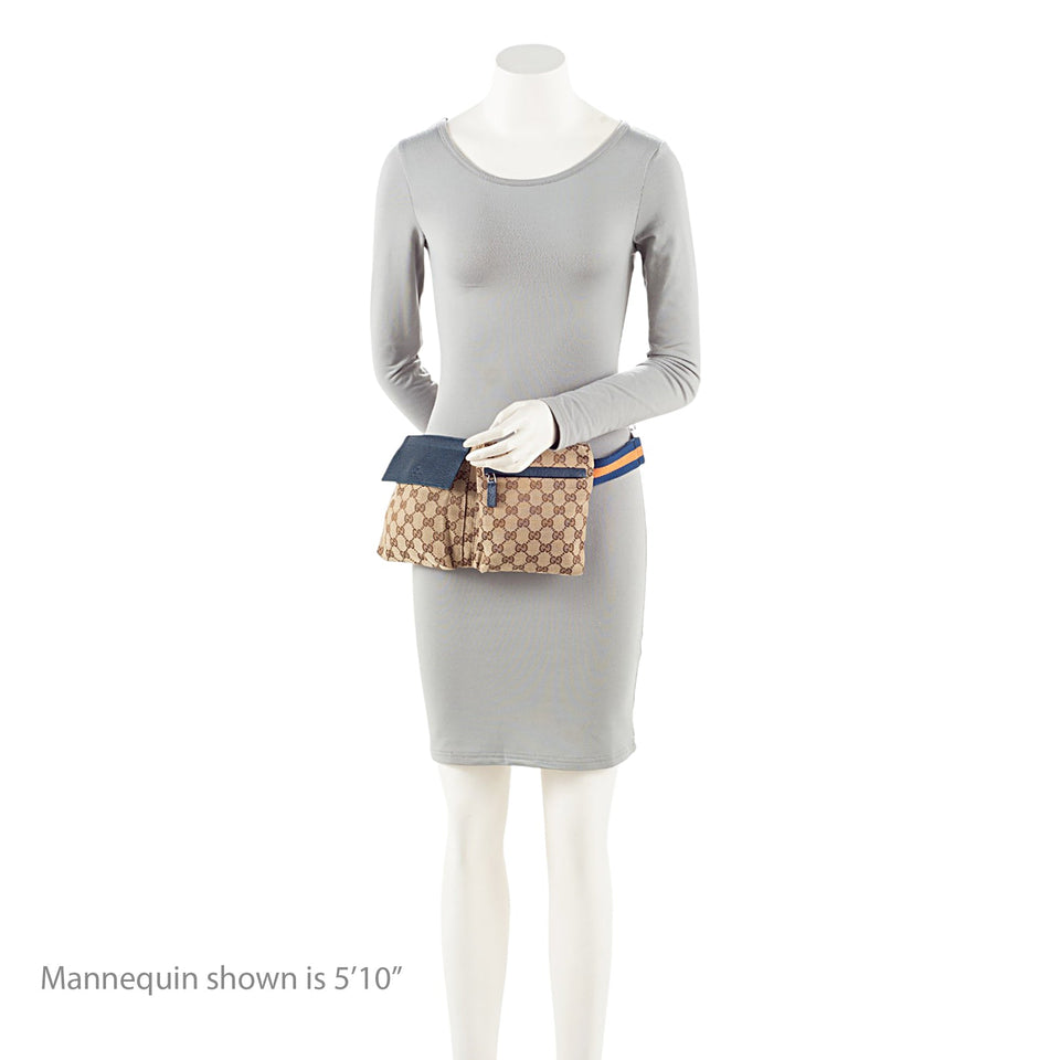 Gucci GG Canvas Double Pocket Belt Bag