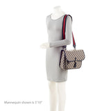 Gucci GG Canvas Buckle Flap Messenger