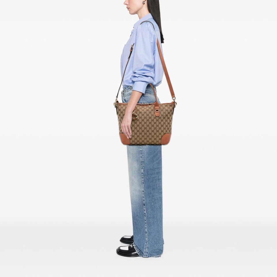 Gucci GG Canvas Heart Bit Satchel